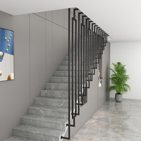 Rampe d'escalier minimaliste moderne à fixation latérale en alliage d'aluminium durable et léger (1,5 kg) pour appartement résidentiel, garantie 3 ans