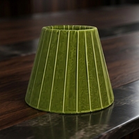 Abat-jour en tissu velours vert pour lampes de table LED, style européen modulable avec design à nœud pour la décoration de la maison et des hôtels