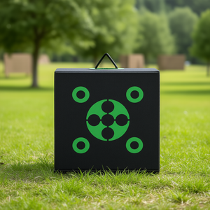 D0100HADW7V - Objetivo de tiro con arco de espuma de 16x18x11 pulgadas, portátil para exteriores, con asa de transporte fácil y diseño visible para práctica de tiro - Product Image 2