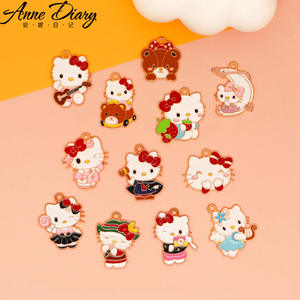 Cosplay Professionelles Kostüm Musiker KT Katze für DIY Zubehör Legierung Cartoon für Taschenverzierung Anhänger mit Tropföl - Product Image 1