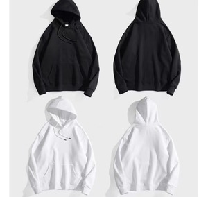 Sweat à capuche unisexe de luxe style Hip Hop, vierge, plusieurs couleurs, 100% coton, streetwear, coupe oversize, épais, brodé, éco-responsable - Product Image 4