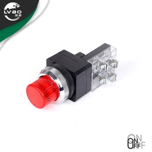 Bouton poussoir industriel LVBO 22 mm, interrupteur d'arrêt d'urgence momentané ou à rétention, illuminateur, forme champignon, contact argenté - Product Image 5
