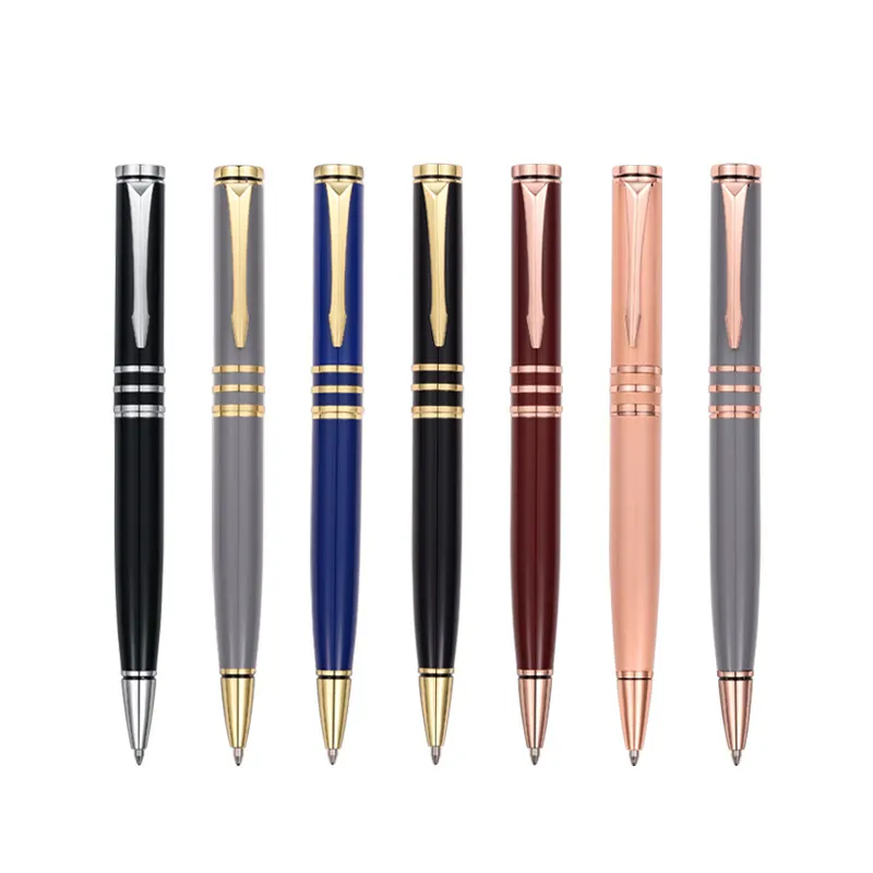 Vendite calde Gel Golden forniture per ufficio penna classica in metallo per affari con inchiostro per la pubblicità dell'ufficio penna neutra con Logo personalizzato