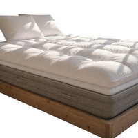 Surmatelas en coton de qualité hôtelière 5 étoiles, taille simple, 280 fils, design pliable, épaisseur 3-4 pouces, pour usage domestique et hospitalier
