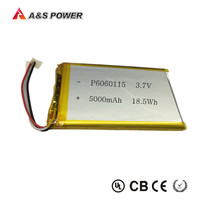 Produsen Baterai Li-Poly 6060115 3.7V 5000mAh Baterai Lithium Ion Polimer Baterai Lipo untuk Lampu LED