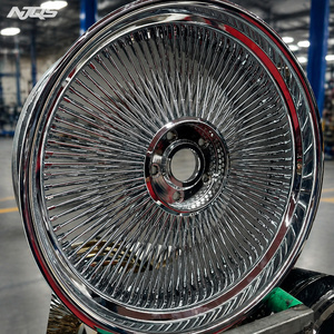 Rodas Raiadas NJQS 26x9 Cromadas Clássicas de Alta Qualidade para Carros Esportivos - Modelo Zenith Luxor - Mais Vendidas - Product Image 3