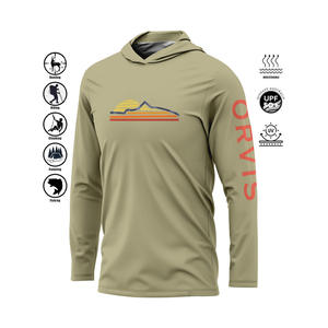 เสื้อฮู้ดกันแดดผู้ชาย ผ้าไหมน้ำแข็งพิมพ์ลายดิจิตอล บางเฉียบ UPF 50 ระบายอากาศได้ดี น้ำหนัก 140 กรัม เหมาะสำหรับเล่นกีฬาในฤดูร้อน - Product Image 6