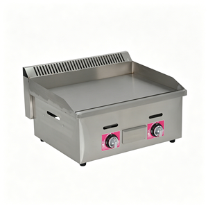Plaque de cuisson à gaz professionnelle à double brûleur, sans fumée, pour la préparation d'œufs frits et de poitrines de poulet - Product Image 4