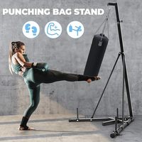 Soporte Plegable para Saco de Boxeo de Alta Resistencia con Altura Ajustable, Soporte Independiente para Entrenamiento de Boxeo para Adultos y Niños en Casa