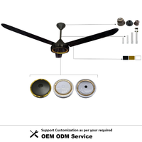 56-Zoll AC Elektrischer Metall-Deckenventilator Mechanische Steuerung 3-Flügel-Design Energiesparend Geräuscharmer Betrieb Hotel Gewerbliche Nutzung