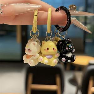 Llavero de Gato de Dibujos Animados, Lindo Llavero con Campana de Gato, Colgante para Bolsos de Niña, Llavero Estilo Ins Dulce, Regalo para Accesorios de Bolsos de Niña - Product Image 4