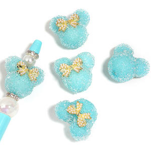 Perles en acrylique colorées en forme de boule de diamant, style moderne, vente en gros, pour la fabrication de bijoux DIY, accessoires, 27x29mm, 11g - Product Image 3