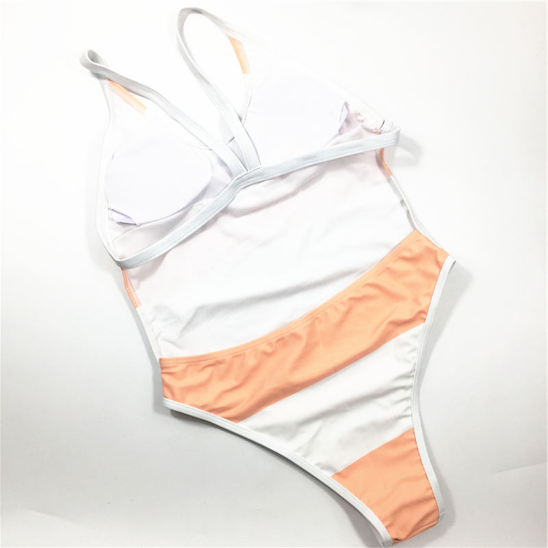 2021 White red striped printing hot sale sexy bikini