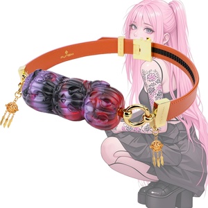BDSM Bondage Slave Flirting Restraint Erotic PU Leather Lips Ring Open Mouth Gag Silicone Ball Sex Toy for Couples Adult Games - Product Image 1
