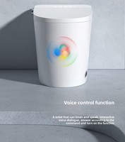 Toilette intelligente intégrée avec mouvement de la buse pour le nettoyage et fonction d'air chaud réglable