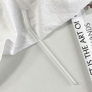 <b>Reusable</b> High Borosilicate Glass <b>Straw</b> Heat Resistant Transparent Bent for Soda Cola Milk Drink Accessory for Drinking - Product Image 6