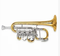 Eastern Bb Rotary Trumpet Soprano 11.00mm Bore Size with Brass Body Cupronickel Tuning Pipe 3pcs Extra Leadpipe Portable Design
