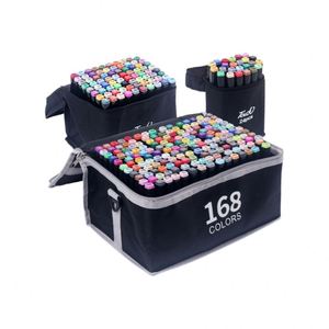 Hot Sales Dual Tip Alcohol-Based Graffiti <b>Marker</b> <b>Pen</b> Set 60 80 168 Colors for <b>Permanent</b> Twin Color Painting for Art Drawing - Product Image 2