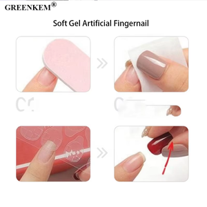 288PCS Box Set Nude Mandel form Falsche Nägel 12 Einfarbig Langlebiges Weich gel Künstlicher Fingernagel - Product Image 6