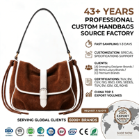 Sac à main à rabat en daim marron, élégant, tendance, bohème, chic, pour le bureau, décontracté, quotidien, pour femme, sac à main OEM personnalisé