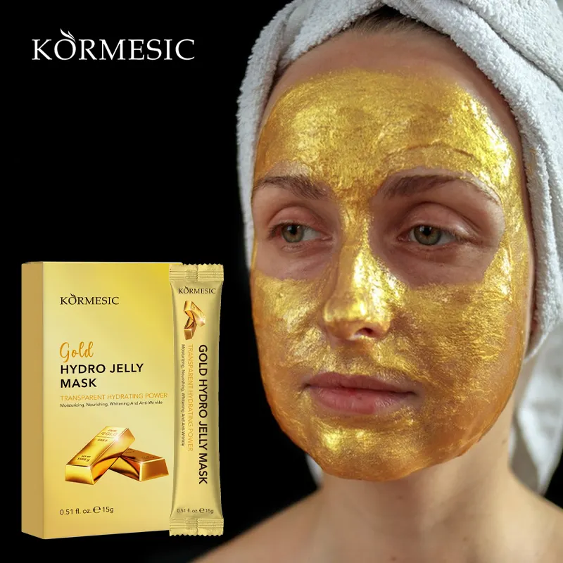 OEM ODM KORMESIC en vrac lissage nourrissant meilleur masque hydrogel pour la peau du visage 24K masque or blanchissant soins du visage masque de beauté