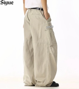 Nouveaux pantalons cargo utilitaires Gorpcore Urban <span class=keywords><strong>Techwear</strong></span> pour hommes, design superposé, pantalons de survêtement amples, grandes poches, toile douce brodée, taille mi-haute - Product Image 2