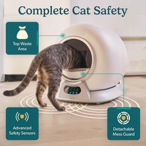 Caja de Arena Inteligente Moderna de Gran Capacidad con Autolimpieza, Control por Aplicación, Inodoro <span class=keywords><strong>Seguro</strong></span> para Mascotas con Bolsas de Arena para Varios Gatos - Product Image 5