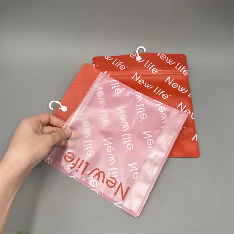 Custodia per imballaggio in plastica biodegradabile con stampa personalizzata sacchetti di Mylar trasparenti smerigliabili per biancheria intima