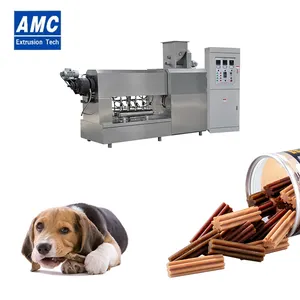 Amc Automatische Hond Kauwt Bot Voedsel Maken Extruder Machine Machine Giet Fabricage Des Croquettes Animaux Geëxtrudeerd Soja Meel