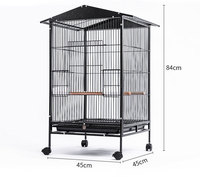 Cage à oiseaux personnalisable en métal résistant à la rouille, grande cage à 4 roues pour perroquets, canaris, ara, perruches, villa pour oiseaux de compagnie