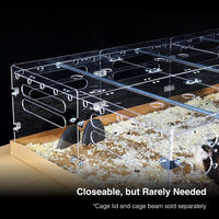 Cage pour hamster en acrylique, cages pour animaux de compagnie extensibles et transparentes, maisons pliables, terrarium pour hamster, boîte à bricolage