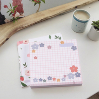 Bloc-notes personnalisé imprimé de 3x3 pouces Papeterie scolaire non collante avec mini-liste détachable mignonne Bloc-notes promotionnel