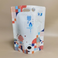 Pochette debout 3L avec double joint en papier d'aluminium vitop, sac pliable de 0.8 gallons pour l'eau de bébé, jus de boisson avec robinet vitop