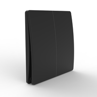 Interrupteur cinétique série Taurus S122BL noir 2 voies RF433 sans fil sans batterie étanche IP65 pour maison intelligente