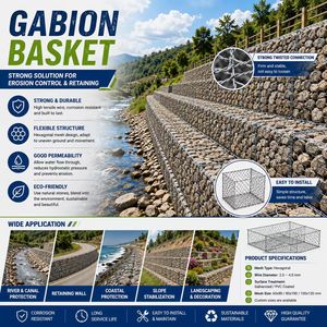 Prix d'usine <span class=keywords><strong>Gabion</strong></span> en treillis d'acier galvanisé pour murs de soutènement - Product Image 2