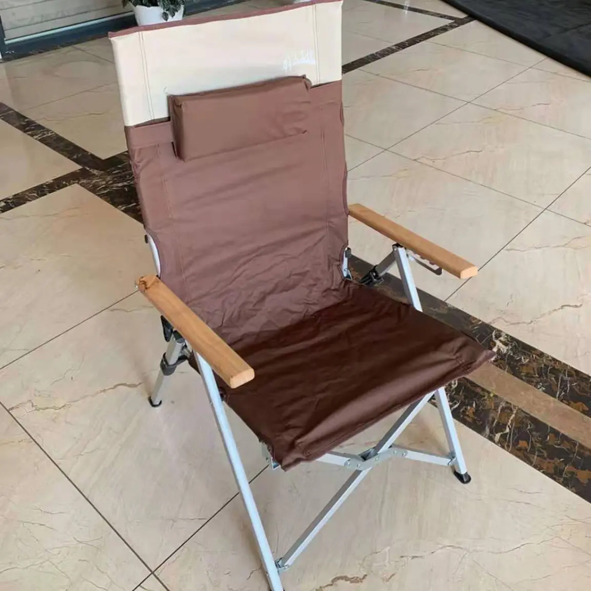 갈색 비치 의자 낚시 의자 1pc/opp 가방 전통적인 3000 Pcs 친환경 패브릭 + 철, 패브릭