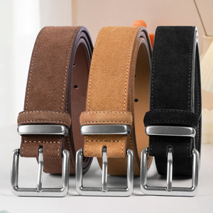 Cinturones de Cuero de Vaca de Primera Calidad con Hebilla de Aleación, Diseño Vintage, Logotipo Personalizado de Fábrica, para Hombres y Mujeres - Product Image 1