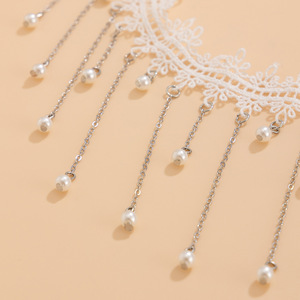 Chaîne de jambe élégante en imitation perle avec pompon pour femmes, bande élastique, <span class=keywords><strong>jarretière</strong></span>, bijoux de corps, accessoires de <span class=keywords><strong>mariage</strong></span>, cadeaux (BDJ006) - Product Image 4