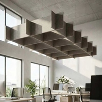 Panneau acoustique moderne en fibre de polyester ignifuge et imperméable, feutre PET, isolation phonique pour plafond d'hôtel et d'appartement, haute performance