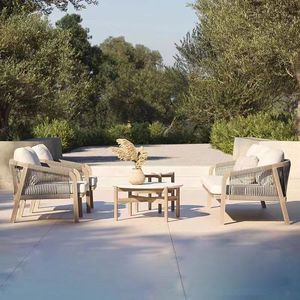Meubles de jardin modernes en teck massif naturel, de qualité supérieure, personnalisables, table de salle à manger pour patio - Product Image 3
