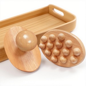 Set Professionale di Strumenti per Massaggio in <span class=keywords><strong>Legno</strong></span> per Modellamento del Corpo Anti-Rughe e Drenaggio Linfatico, Terapia Guasha con Strumento a Fungo - Product Image 2
