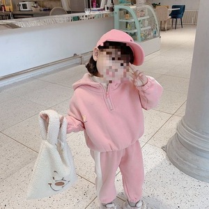 Espesar niños niña ropa Boutique dos piezas sudaderas con capucha Niño chándal para niña - Product Image 2