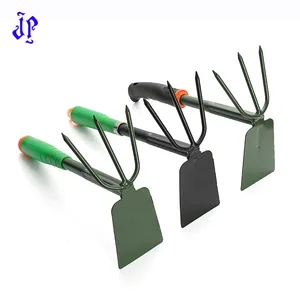 JP Outdoor Garden Tool Flower Rake PP Handle Three Tooth Rake Dual-use Small Garden Hoe Shovel