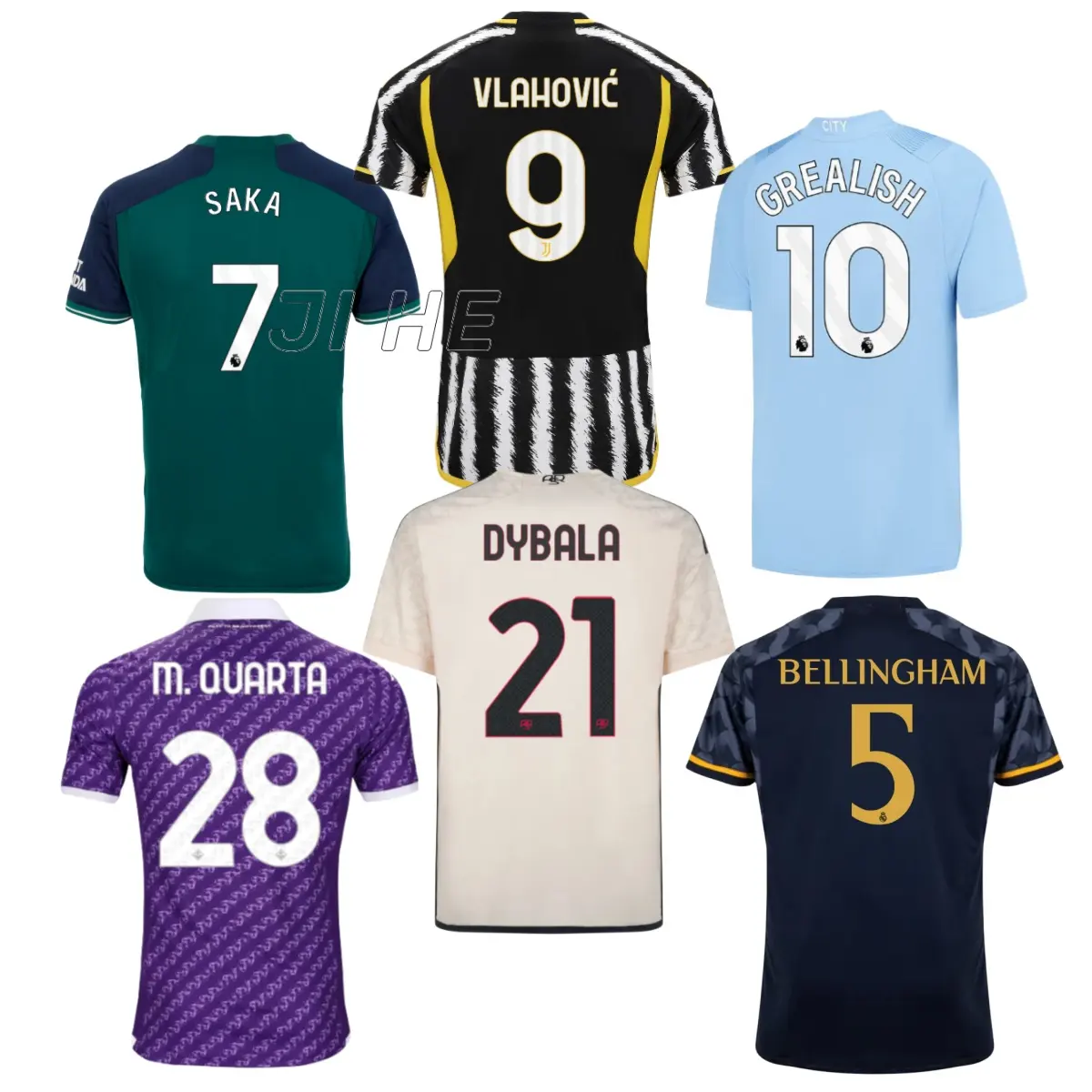 Camisetas de fútbol con nombre personalizado sublimado de Tailandia, novedad de 2024, uniforme de camiseta de fútbol Original