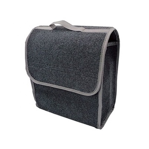Large Dark Grey Carpet Anti Slip Car Boot Organiser Trunk Car Organizer Interior Tool Storage Bag