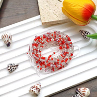 Chaîne de taille perlée extensible sexy pour l'été, style plage, avec perles de riz, accessoire de taille perlé