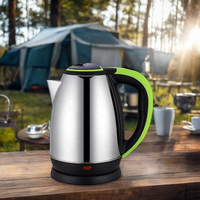 Bouilloire électrique sans fil 1500W en acier inoxydable, ébullition rapide, contrôle de la température, base rotative à 360°, capacité 1,8L - Usage domestique et hôtelier