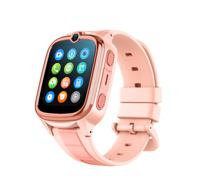 Smart Watch for Kids 4G SIM Card GPS SOS Video Call AMOLED Display IP67 Waterproof HD Camera LBS Anti-lost Silica Gel Magnetic
