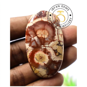 Cabujón de Jaspe Ojo de Pájaro Seleccionado, Gema Semipreciosa Natural para la Fabricación de Joyas, Piedra de Jaspe para Collares de Diseño - Product Image 3