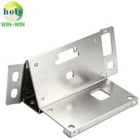 Support de fixation en U en acier inoxydable sur mesure OEM, peinture noire, pour dispositif de contrôle d'automatisation